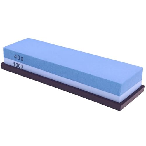 Pedra de Amolar Dupla Face 400/1000 para Facas de Cozinha | Afiador Profissional em Corindon | Ideal para Uso Doméstico e Chef | Alta Durabilidade e Eficiência