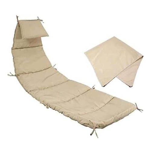 Snygg hängstol utomhus med vadderat säte och paraply hängande gunga för bekväm avkoppling i trädgården, uteplatsen eller trädgården