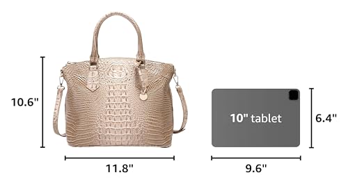 Image of Makcr Joacbv Women Purse Satchel Bag Long Crossbody Classy Tote Bag Top Handle Vegan Leather Ladies Handbags Embossed Pattern