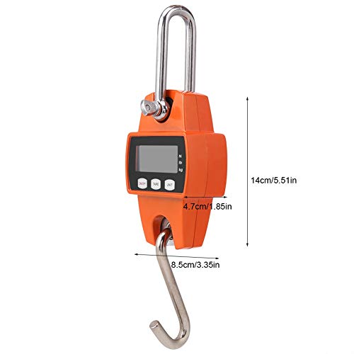 Báscula colgante portátil digital LCD 300kg con gancho miniatura 2