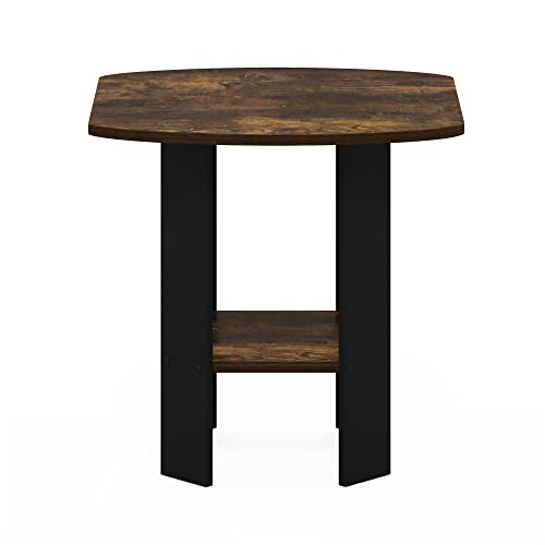 Image of Furinno Simple Design End Side Night Stand /Bedside Table with Bin Drawer, Amber Pine /Black