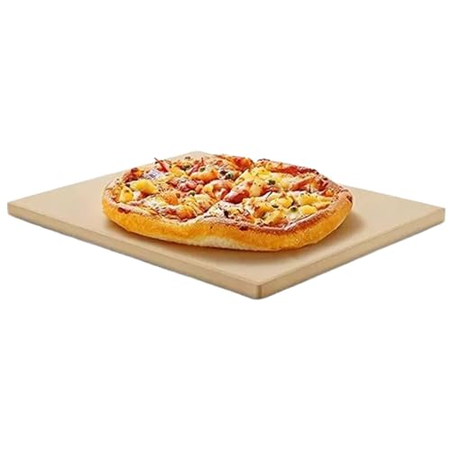 Piedra para pizza – Cerámica 26,5 x 25,5 x 0,8 cm | Placa cuadrada para horno | Herramientas de parrilla y bandejas de pan | Sartenes de cocina resistentes a altas temperaturas para compatibilidad de