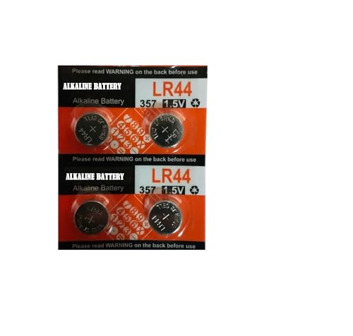 Image of Lr44 Button Battery (Lr44, A76, Px76A, V136A, Ag13, L1154.) 1, 5V, Pack of 4 (76A / A76 / V13Ga) Suitable for Use in Toys, Calculators and Measurement Devices Pack of 4
