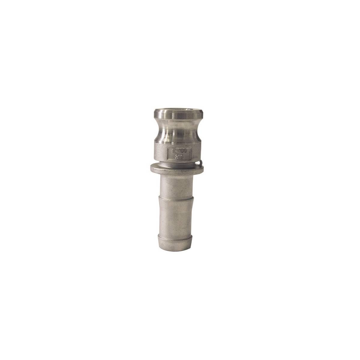 Raccord camlock male - embout cannelé en inox - Type E - Ø A: 2'' | Ø B: 50mm