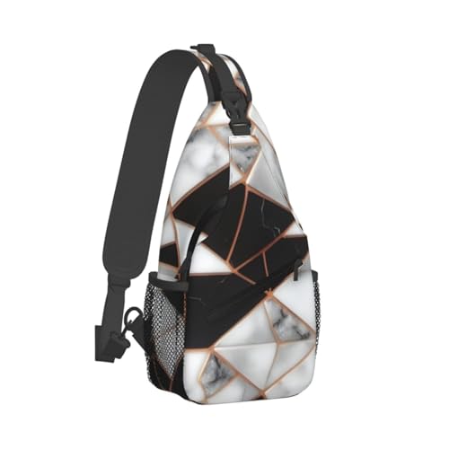 Mochila cruzada estampado mármol 3D para viaje miniatura 2