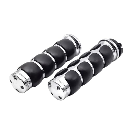 Poignées noires 25mm en caoutchouc pour guidon custom VStar XVS