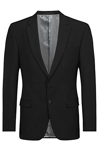 GREIFF Herren-Sakko SF Premium Slim Fit, 2-Knopf, 2 Pattentaschen, 1 Brustleistentasche, Traveller Innenausstattung, Seitenschlitze,Farbe: Schwarz, Gr: 98