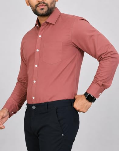 Image of CB-COLEBROOK Men's Casual, Regular Fit, Solid Colour, Lightweight, Button Down, Casual Wear, Shirt with Pocket. Suitable for Office & Casual Use