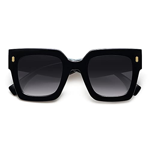 SOJOS Vintage Oversized Square Sunglasses for Women,Retro Womens Luxury Big Large Sun Glasses UV400 SJ2194