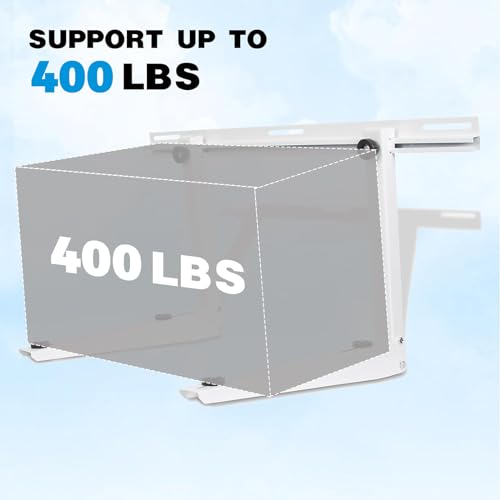 Kojem Mini Split Wall Mounting Bracket 9000 BTU-36000 BTU Compatible with Universal Ductless Mini Split Air Conditioner Heat Pump Systems White Steel by Kojem - Image 3
