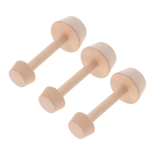 LABRIMP 3個木製ダブルサイドミニタルトプレス 天然木製エッグタルト型 耐久性ある リープレス 製菓用家用デザート成形ツール