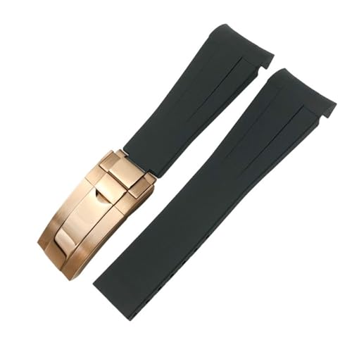 Bracelet GMT Master silicone finition mate et bouclerie en acier brossé