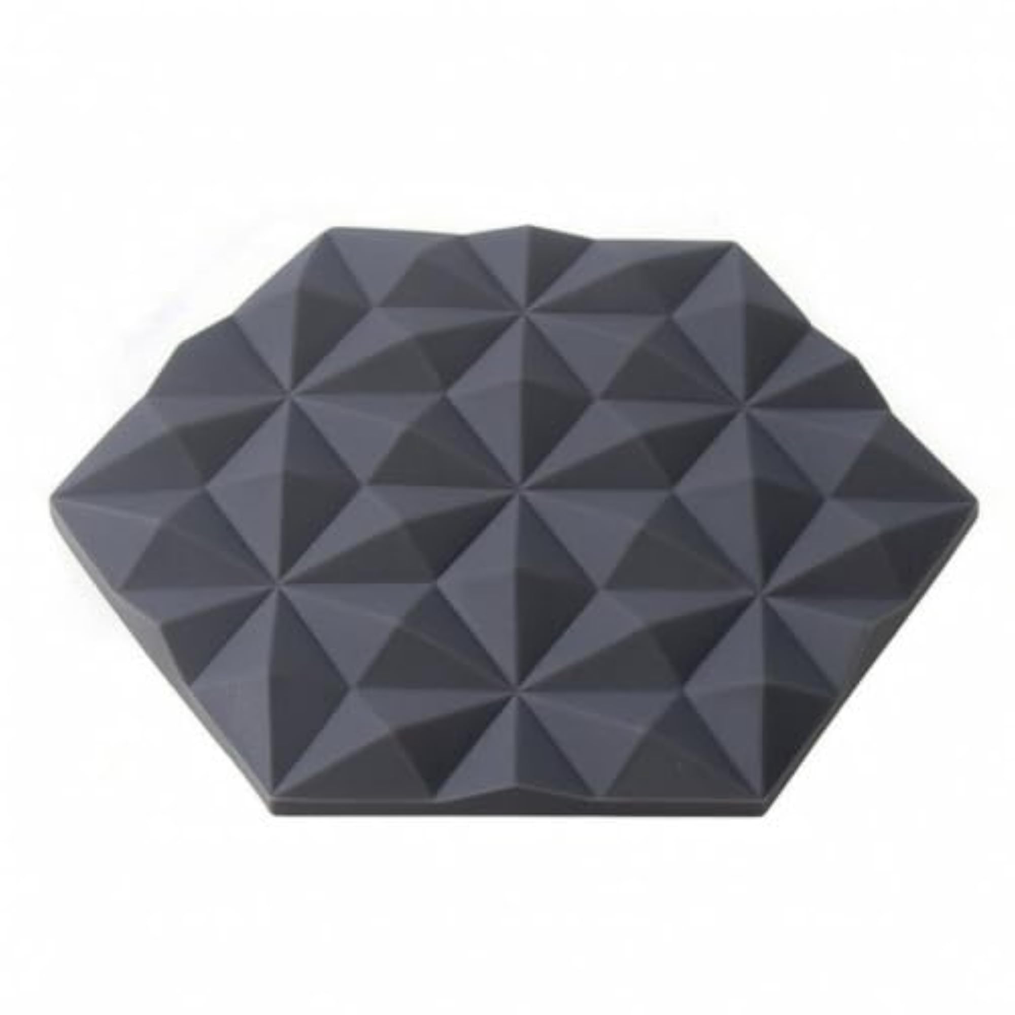 Hexagonal Silicone Hot Pad Mat, Dark Gray