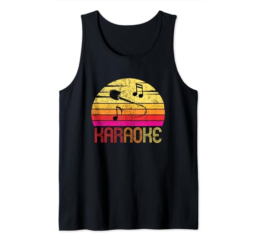Karaoke Singer Design Vintage Retro - Karaoke Singing Gift Camiseta sin Mangas
