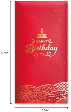 OneWayTech 10 Pcs Red Envelopes Lucky Money Pockets "Hong Bao" for Birthday Party, Baby Full Month Celebration (colour1) image 5