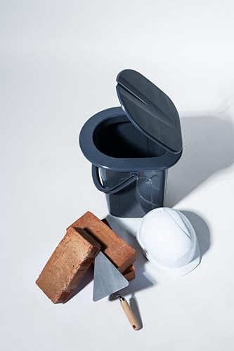 BranQ - Home essential, zu 100 % aus recyceltem Material hergestellt, Ökologisch, Mobile Campingtoilette 22 Ltr mit max. Tragkraft bis 120kg, ECO Grau