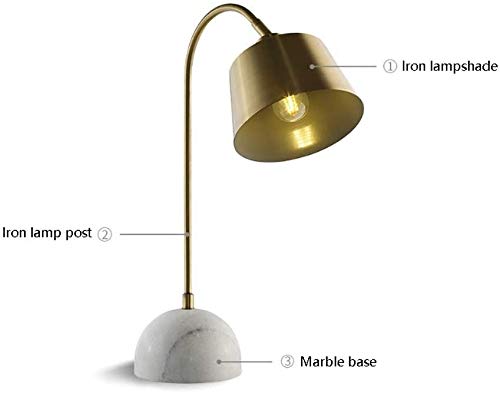 Lampe de lecture de chambre en marbre et douille E27 bureau
