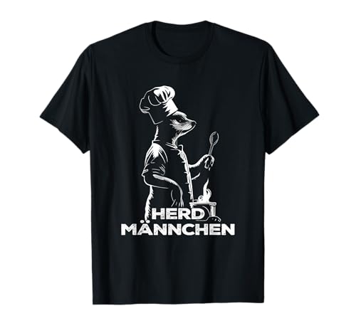 Herdmännchen Essen Kochen Lustiger Koch T-Shirt