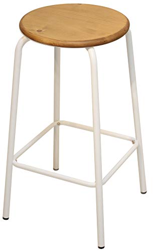 サンニード カウンターチェア 2脚 セット ナチュラル ホワイト 木製 スチール CC-33-NA