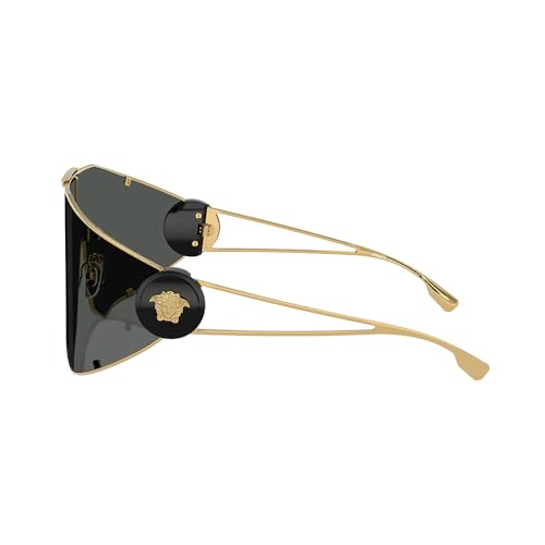 Versace VE 2268 100287 Gold Metal Shield Sunglasses Grey Lens3