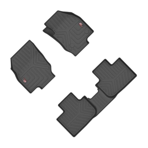Image of GFX TPV Premium 3D Life Long Car Floor Mats Compatible With Taigun /Kushaq (2021) Onwards And Slavia /Virtus (2022) Onwards Automatic & Manual,Black
