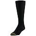 GOLDTOE Men's Cotton Fluffies Crew Socks, Black (3-Pairs), X-Large