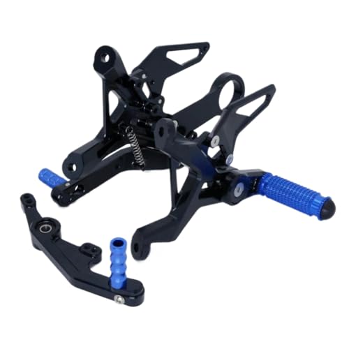 Repose-pieds arrière S1000RR 2019-2025 en alu réglable noir et bleu