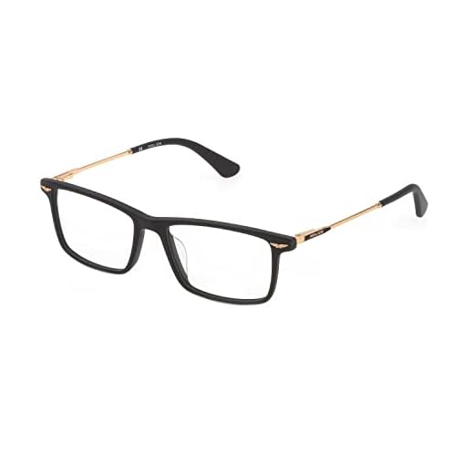POLICE VPLD92 Gafas, Matt/Sandblasted Black, 53 para Hombre