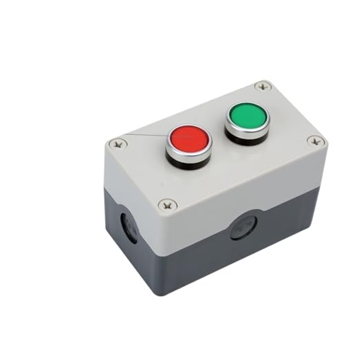 Boîte de commande 220V 2P avec bouton lumineux interrupteur d'alimentation et bouton poussoir d'arrêt