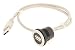 Produktbild Schlegel 23.001.557 USB-Buchse Edelstahl, 1x USB-Buchse Typ A, 1x USB2.0-Kabel Länge 60 cm und Stecker Typ A