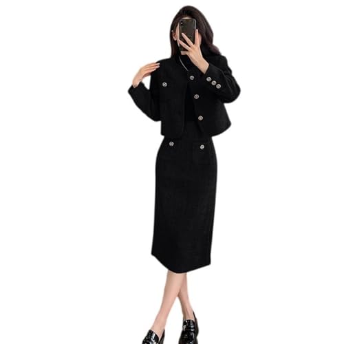 Ensemble veste courte en tweed pour femme et jupe pour vos sorties et bureaux