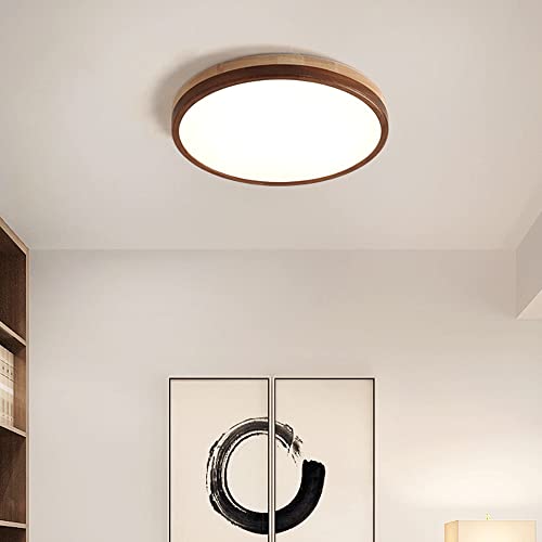 Lámpara de techo de madera japonesa con LED regulable de 3000K a 6000K 6