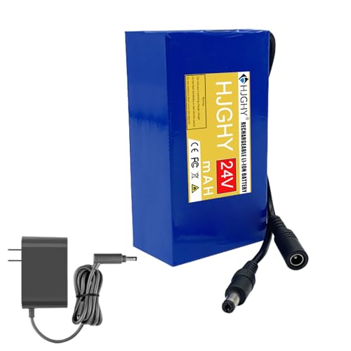 HJGHY Batteria agli ioni di Litio Ricaricabile da 24 V, 5000 mAh, 6000 mAh, 7000 mAh, 9000 mAh, 12000 mAh, 16000 mAh, 24000 mAh, 33000 mAh, 45000 mAh, Power Bank Portatile,24v,6000mAh