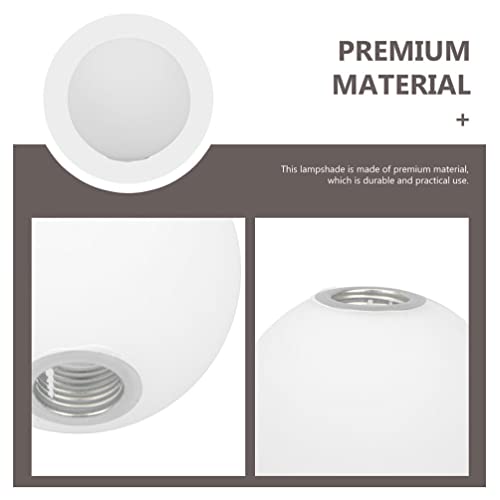 Lurrose Frosted Glass Lampshade 4 Inch Round Globe Cover Replacement for Pendant and Wall Lights Indoor Lighting - Image 3