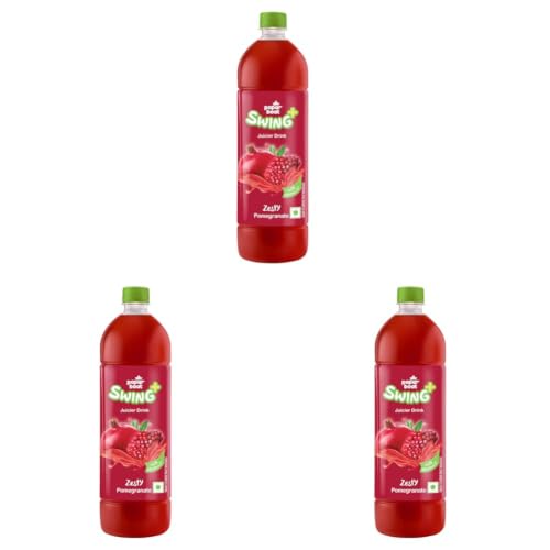 Image of Paper Boat Swing Zesty Pomegranate Juice, Enriched with Vitamin D, No Gmos, 1.2 Litre (Pack of 3)