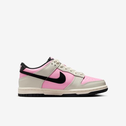 Nike Dunk Low Big Kids' Shoes (FB9109-601, Pink Rise/Light Orewood Brown/Pale Ivory/Black)3