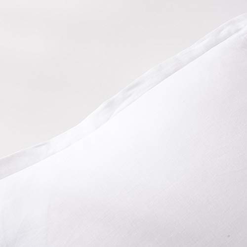 Meadow Park Stone-Washed French Linen Euro Sham Set, 2 Pack, 26x26 White