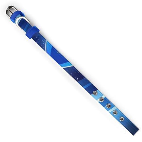 Collier chien anti-irritation réglable bleu doux motif cœur - 7