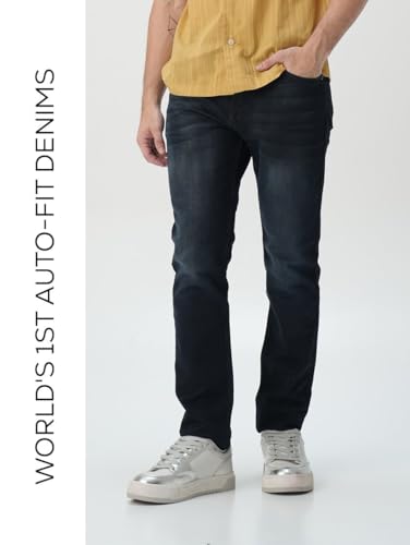 Image of Minus One Slim Fit Stretchable Mid Rise Jeans for Men | Mens Denim Cotton Pants | Stylish Ankle Length Jean