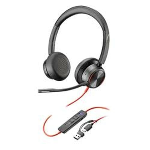 Image of Poly Blackwire 8225 Stereo Microsoft Teams Certified USB-C Headset + USB-C /A Adapter