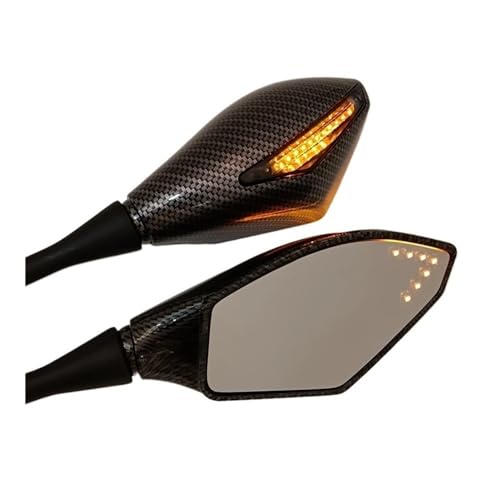 Espejos CNC de moto universales con intermitente integrado gris oscuro
