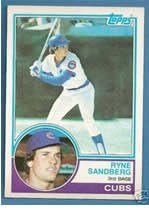 Ryne Sandberg (HOF) 1983 Topps MLB Rookie Card