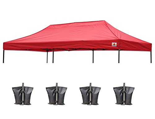 Image of ABCCANOPY Replacement Canopy Top for Pop Up Canopy Tent 10x20 Red
