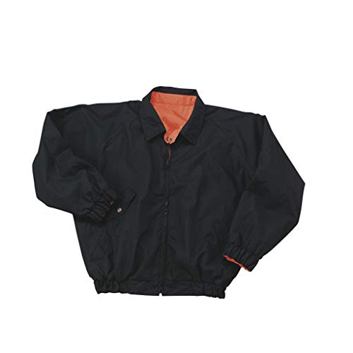 TRENDWAVE SPORTSWEAR Reversible Black and Safety Orange Trooper Jacket2