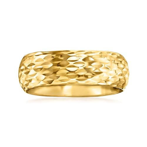 Ross-Simons Italian 14kt Yellow Gold Sparkle-Pattern Ring