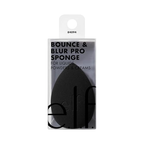 e.l.f. Bounce & Blur Pro Sponge Multi-Use Makeup Blending Sponge for Cream Liquid & Powder Formulas Creates A Blurred Finish Vegan & Cruelty-Free