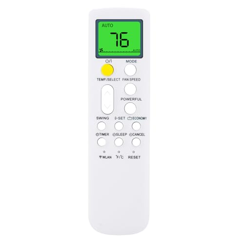 Replacement Remote Control for Fujitsu AC Air Conditioner AR-RPB2U K9334139011 9334139011 ASUH30LPAS ASUH36LPAS AOUH30LPAS1 AOUH36LPAS1 (with Green Backlit)