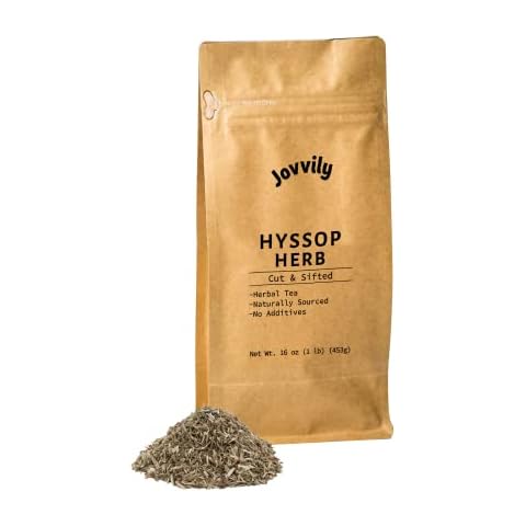 Jovvily Hyssop Herb (Cut & Sifted) - 1lb - Herbal Tea - No Additives Cover
