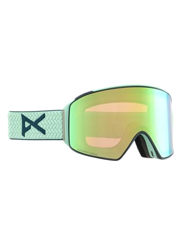 Anon M4 Cylindrical Snow Goggles + Bonus Lens + MFI&reg; Face Mask (Frame: Powder Mint, Lens: Perceive...