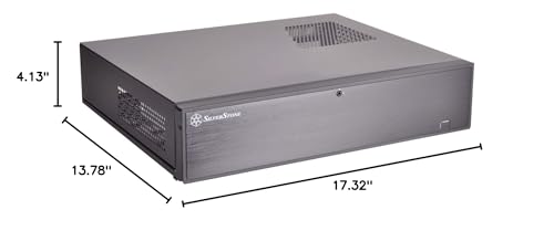 Gabinete SilverStone Milo ML04 para PC de Medios y Centro de Entretenimiento (HTPC), Micro-ATX, con puerta frontal de aluminio y cuerpo de acero, modelo SST-ML04B, color negro miniatura 7